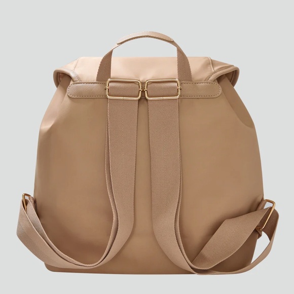 YEAR OF OURS • TAUPE NYLON BACKPACK